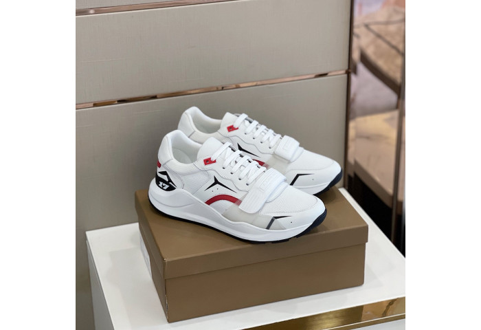 Bur*berry Vintage Check, Leather and Mesh Sneakers