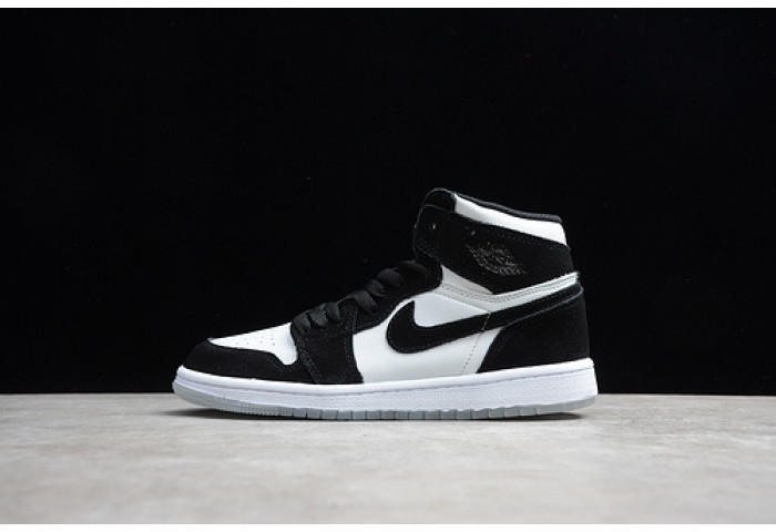 Air Jordan 1 Mid GS Panda White Black Teal Tint KID-BQ6931-103