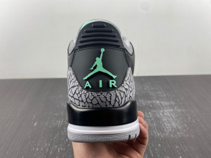 air jordan 3 "black/green glow" ct8532-031