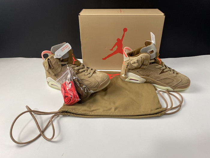 travis scott air jordan 6 british khaki dh0690-200
