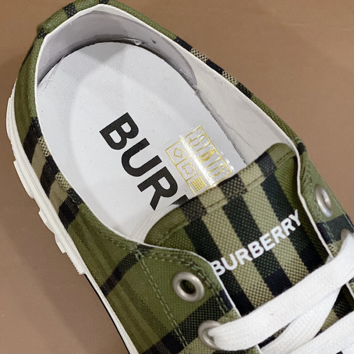 B**rry vintage check cotton sneakers