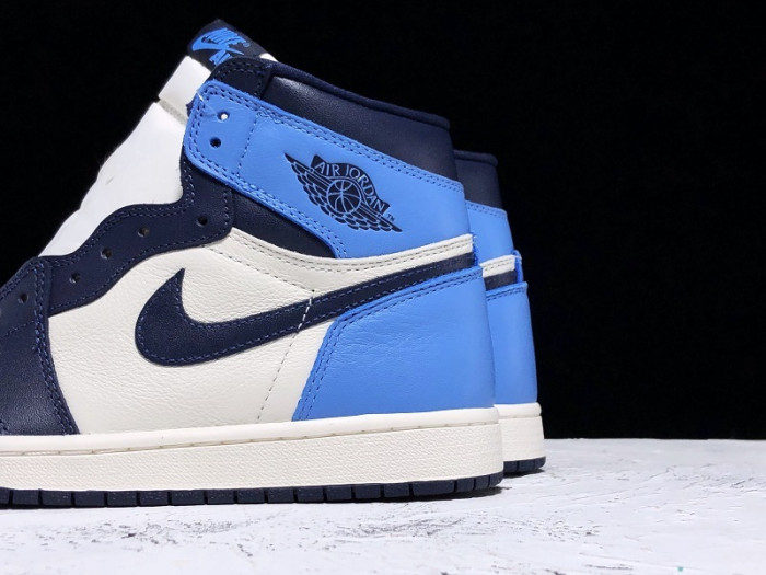 air jordan 1 retro high og "obsidian/university blue 555088-140