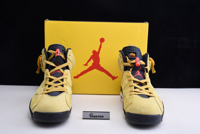 travis scott x air jordan 6 wheat yellow cn1084-300
